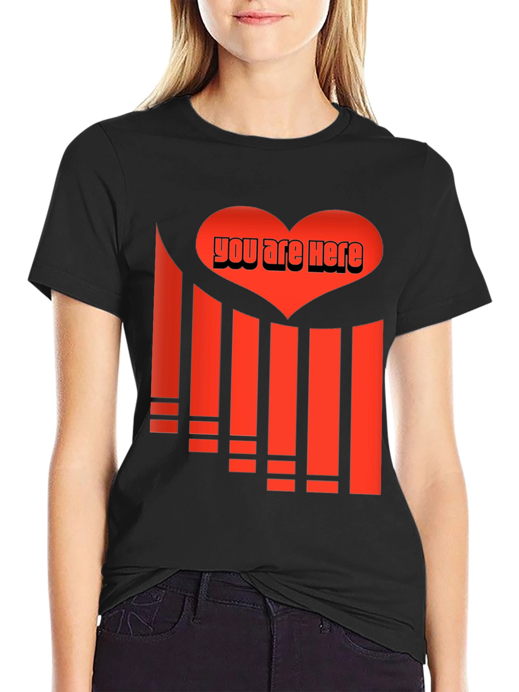 You Are Here Heart Graphic Tee