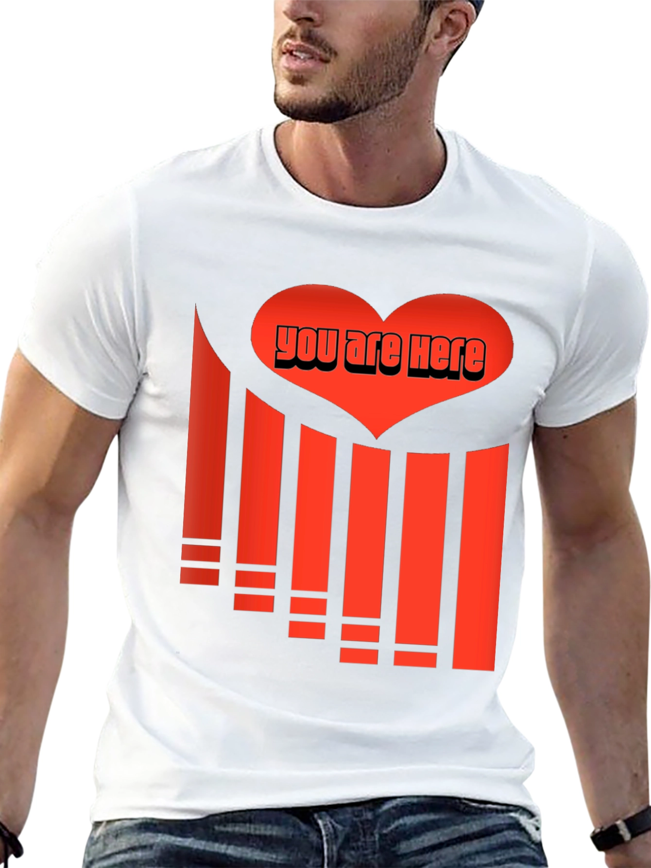 You Are Here Heart Graphic Tee