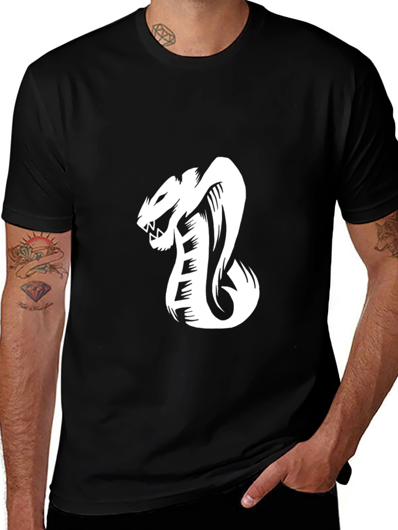 Mens Cobra Graphic Tee - Black