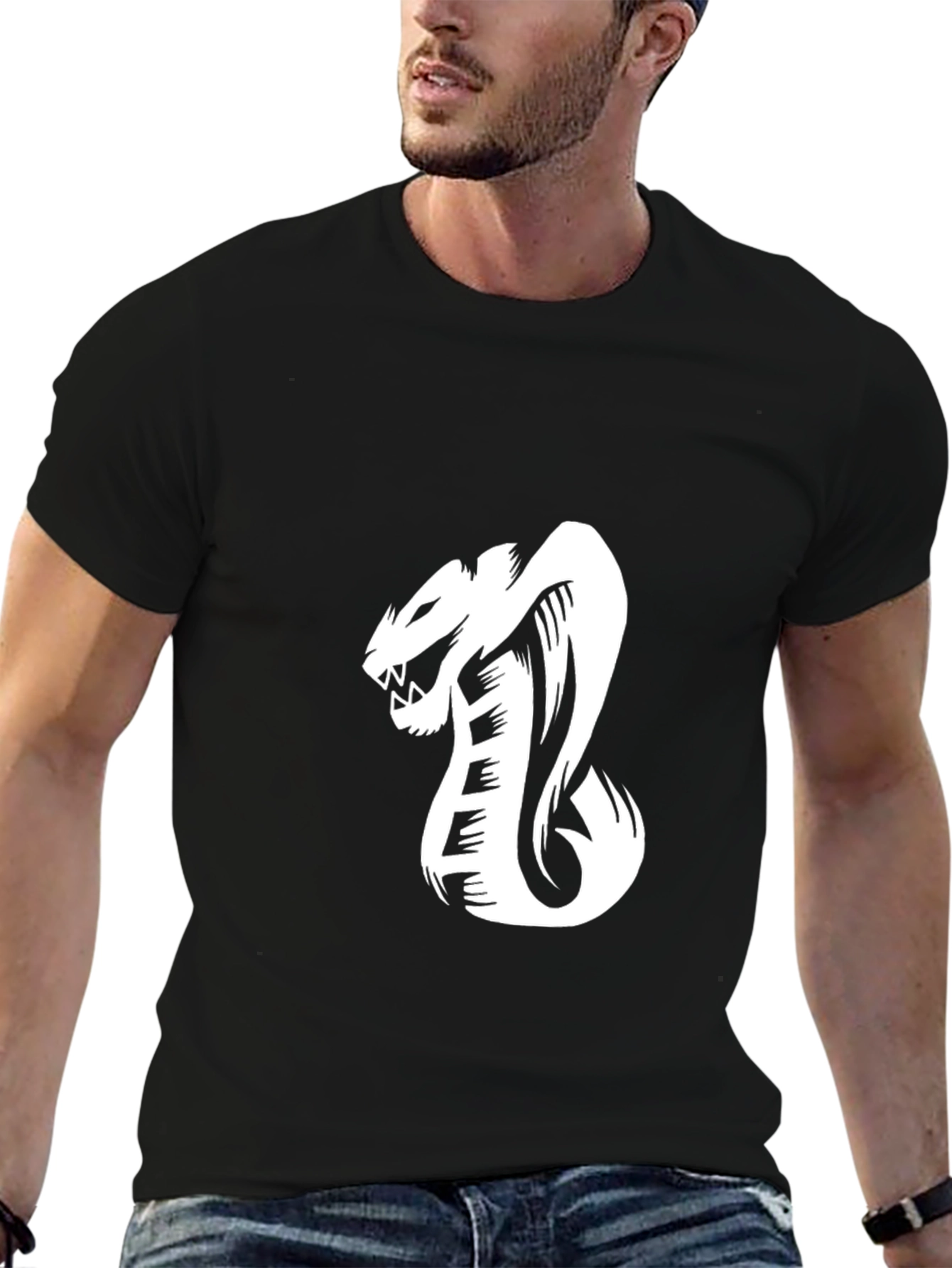 Mens Cobra Graphic Tee - Black