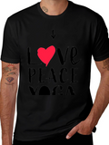 Love Peace Yoga Black T-Shirt