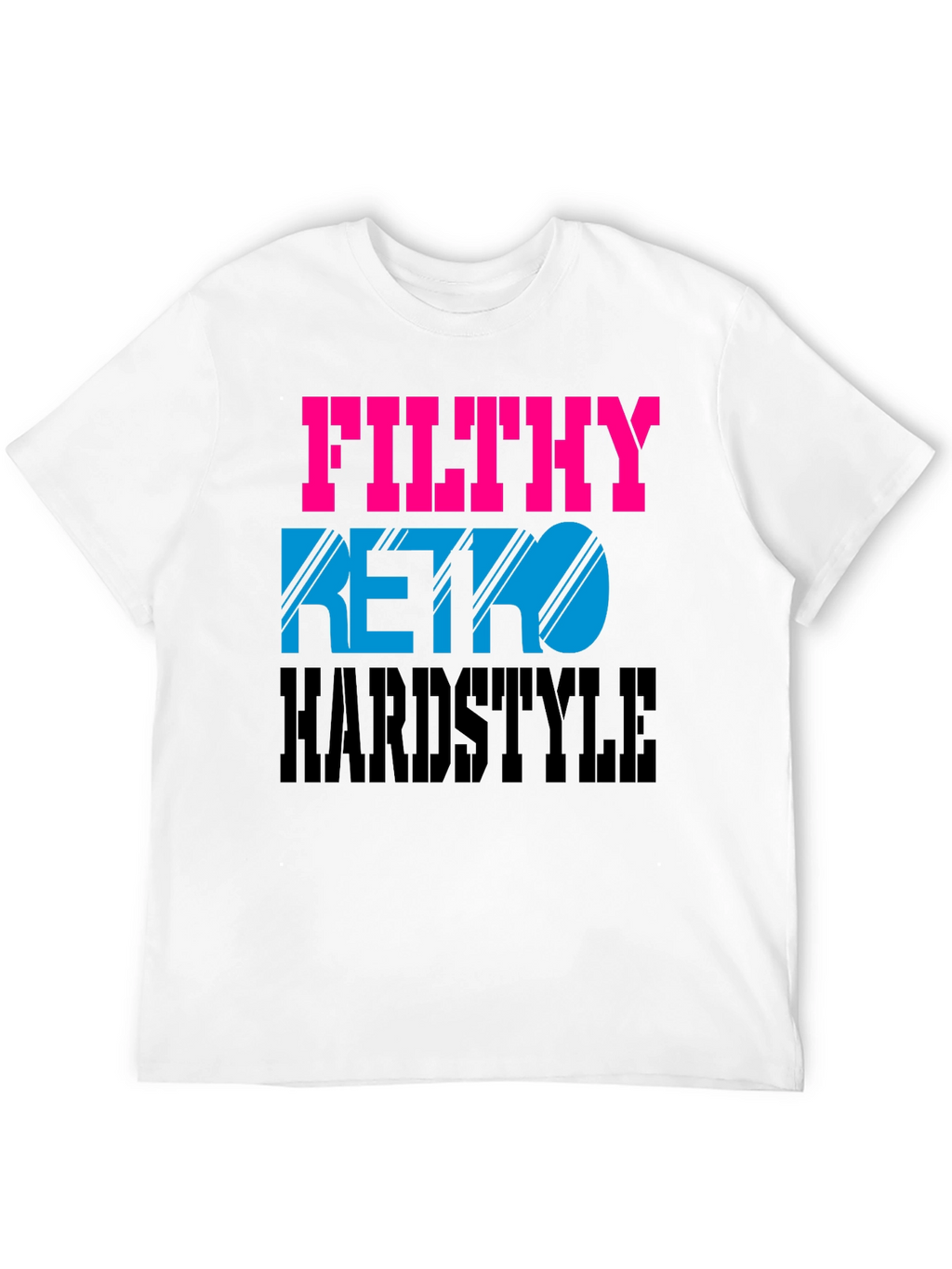Filthy Retro Hardstyle Black Graphic Tee