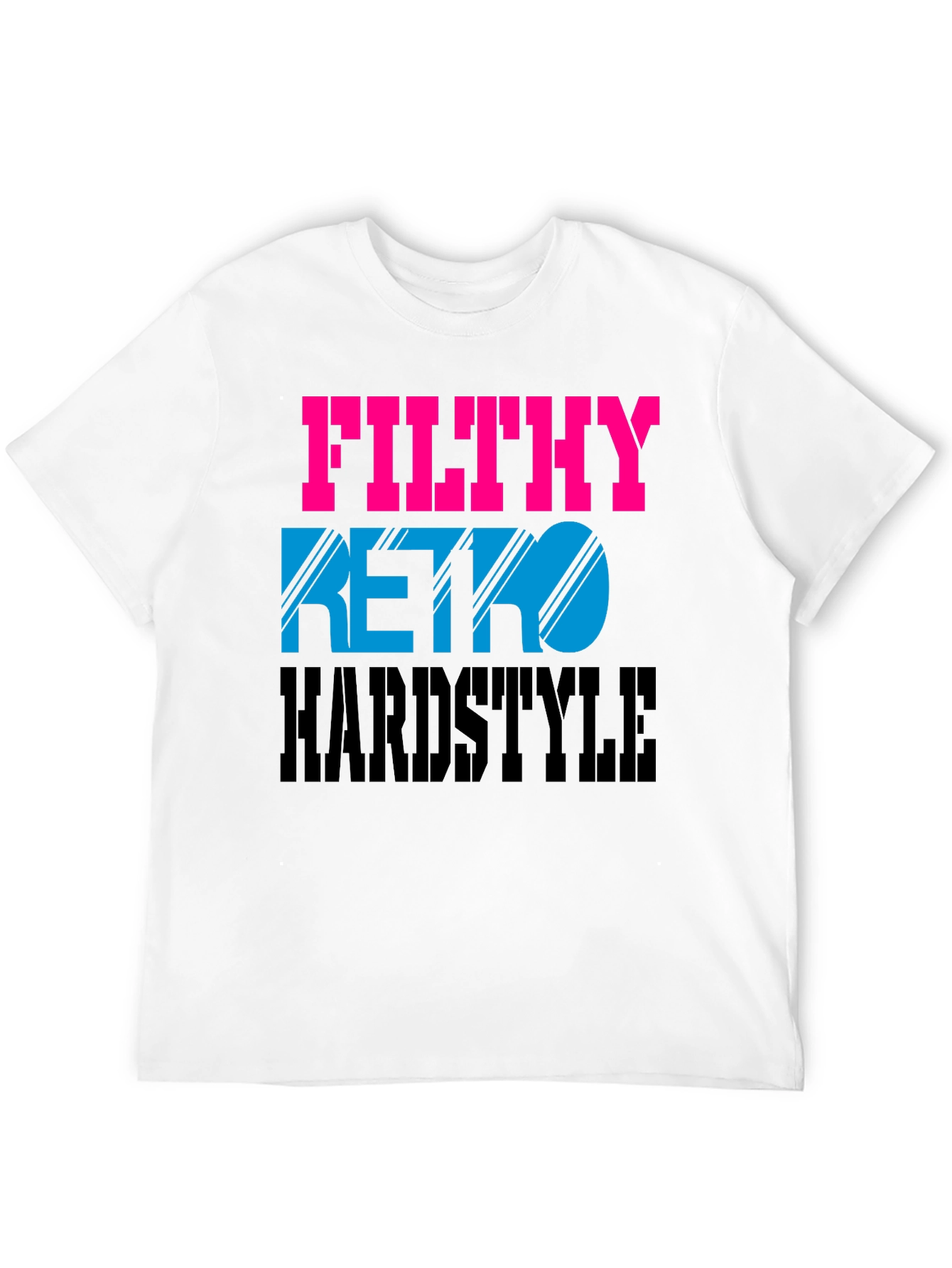 Filthy Retro Hardstyle Black Graphic Tee