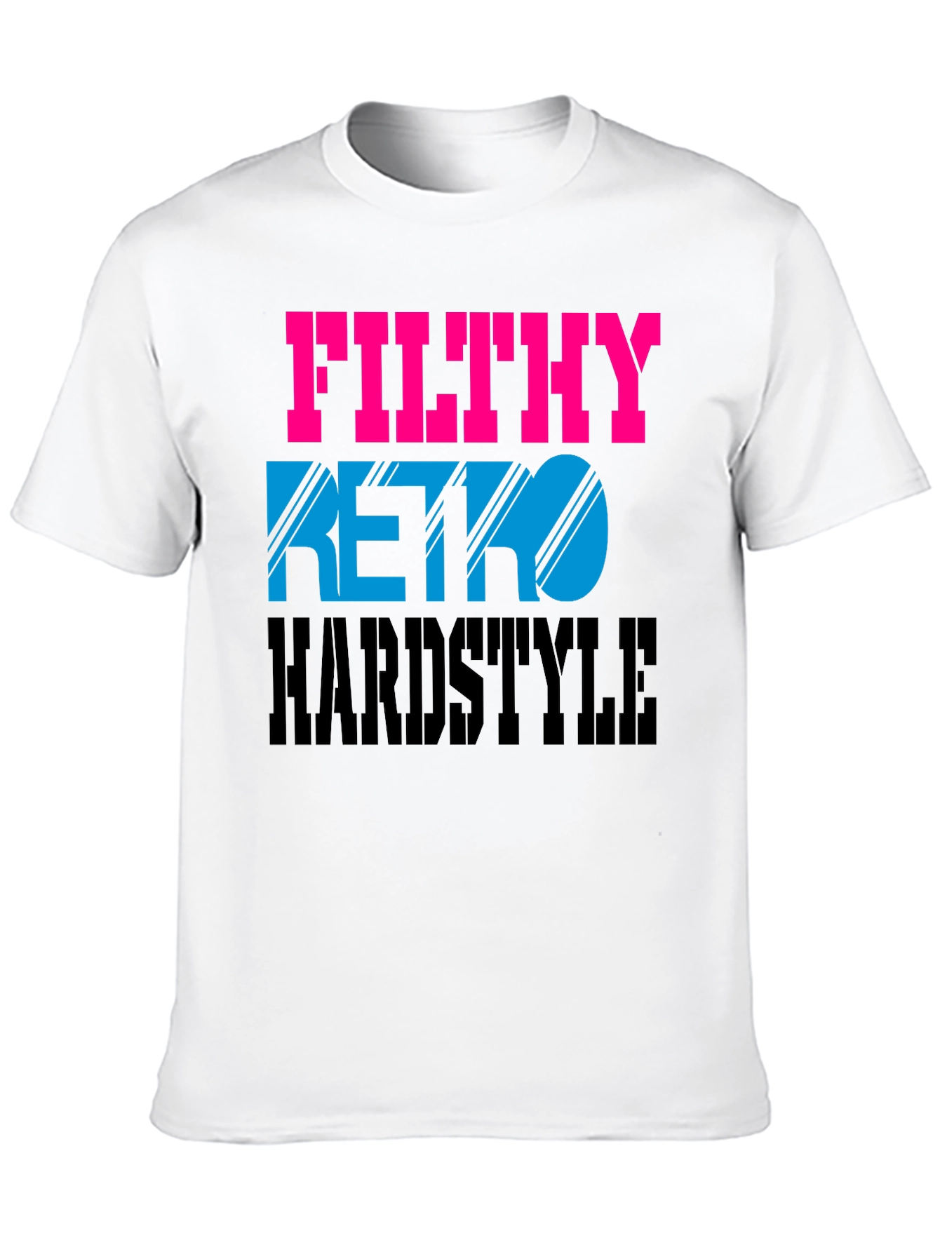 Filthy Retro Hardstyle Black Graphic Tee