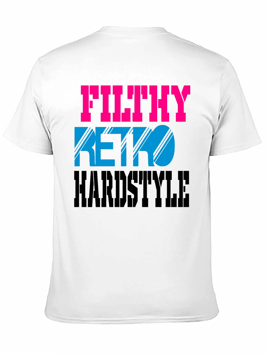 Filthy Retro Hardstyle Black Graphic Tee