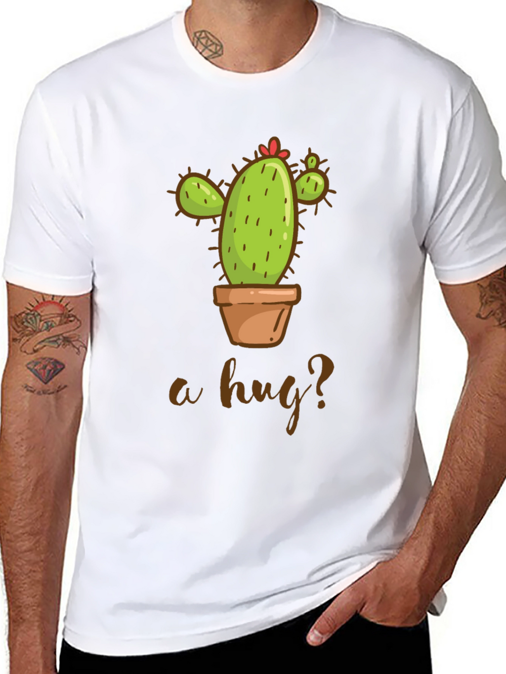 Cactus Hug T-Shirt - Funny Plant Lover Tee