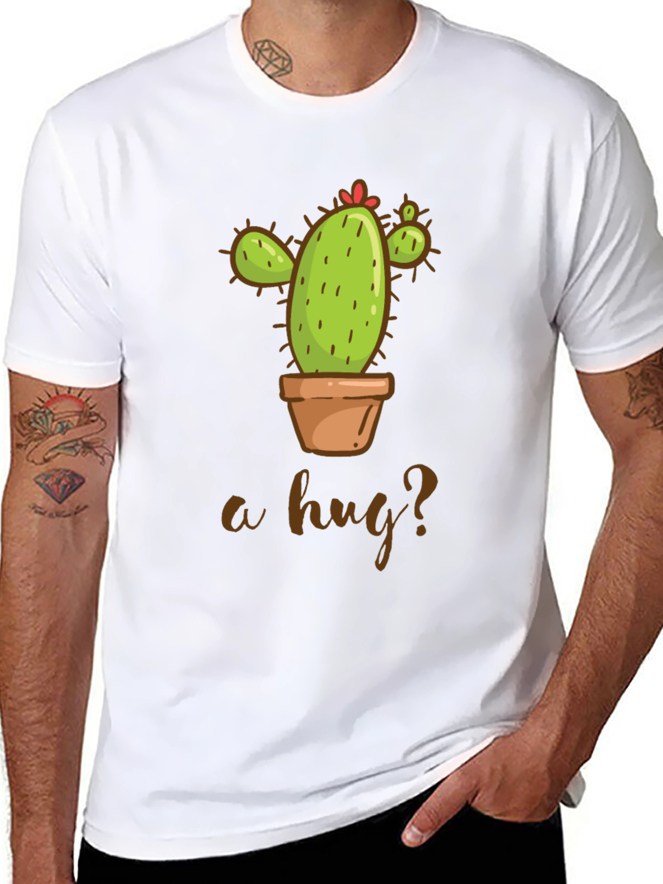 Cactus Hug T-Shirt - Funny Plant Lover Tee