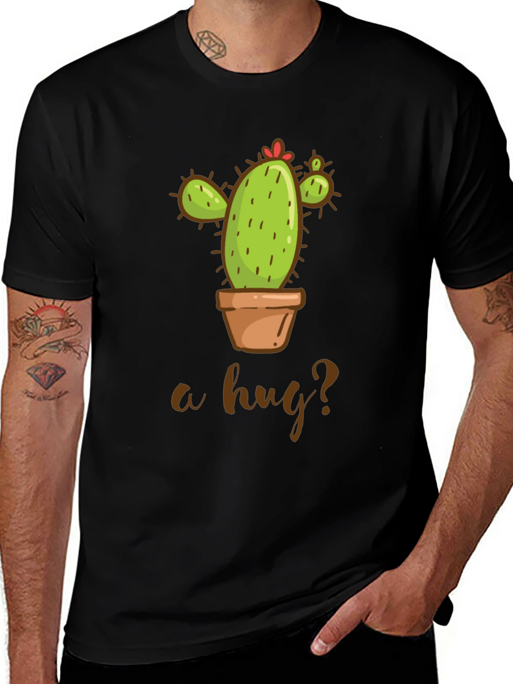 Cactus Hug T-Shirt - Funny Plant Lover Tee