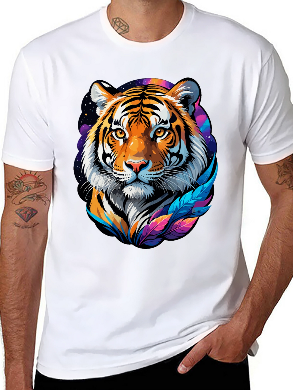 Tiger Graphic Tee - Mens Black T-Shirt