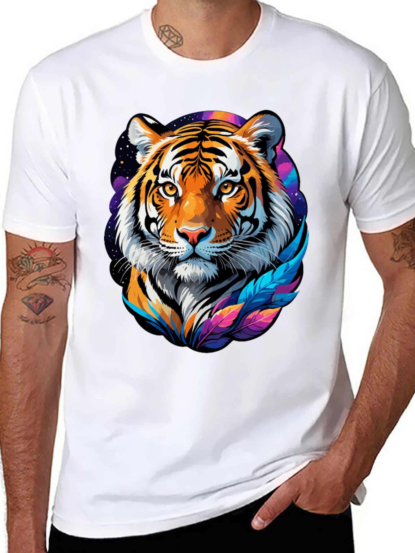 Tiger Graphic Tee - Mens Black T-Shirt
