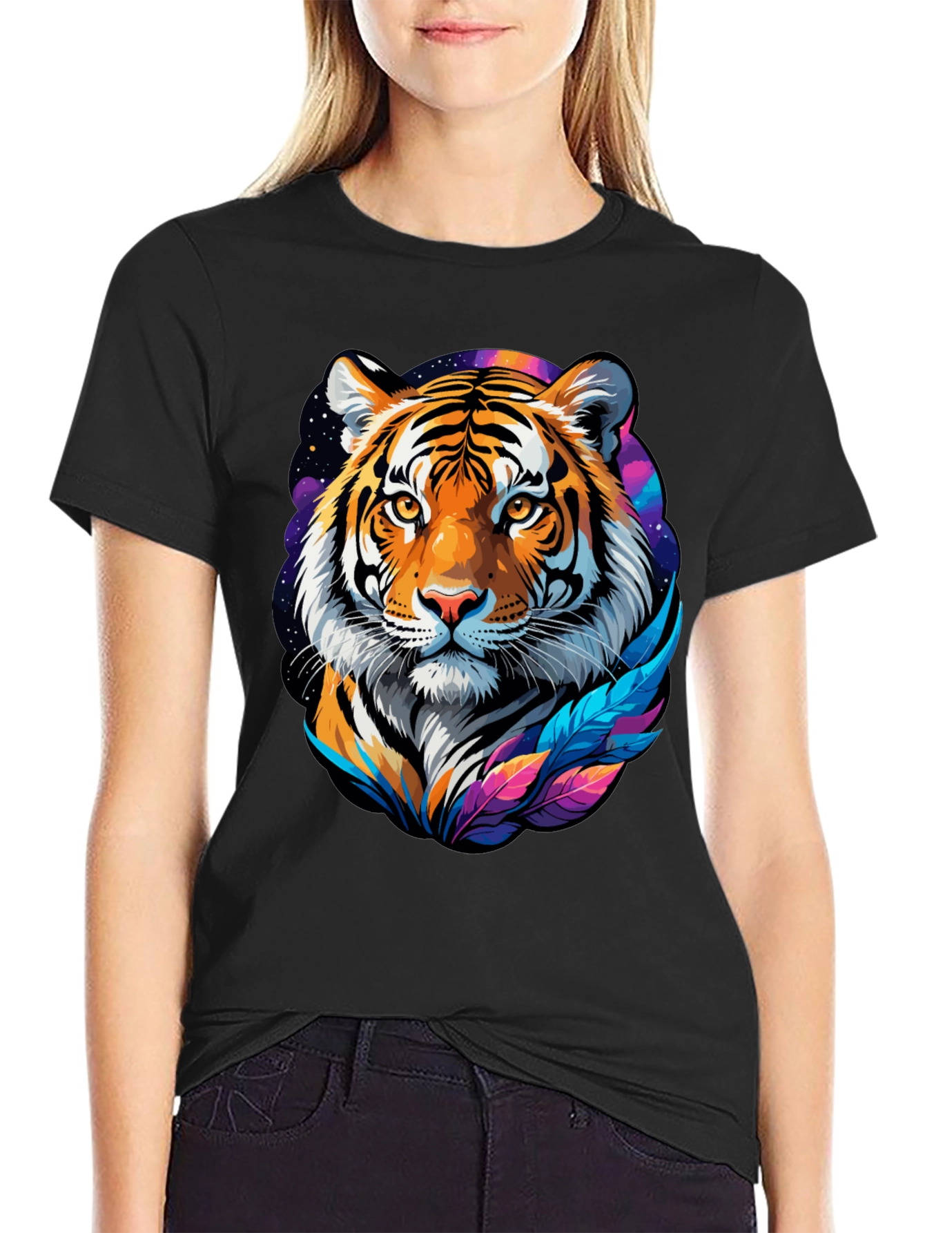 Tiger Graphic Tee - Mens Black T-Shirt