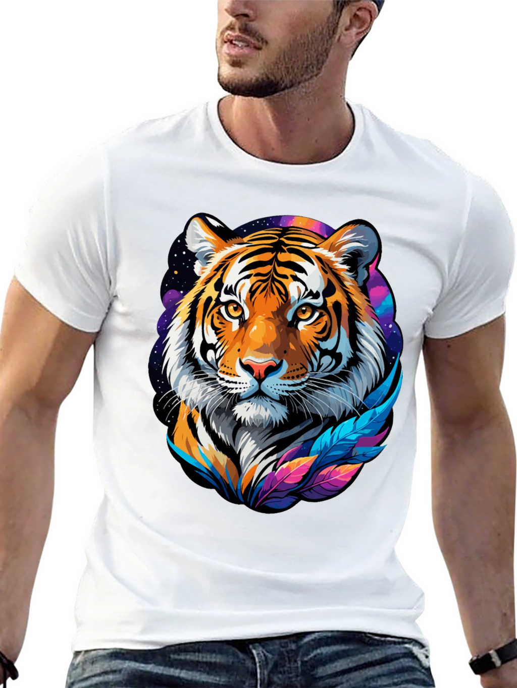Tiger Graphic Tee - Mens Black T-Shirt
