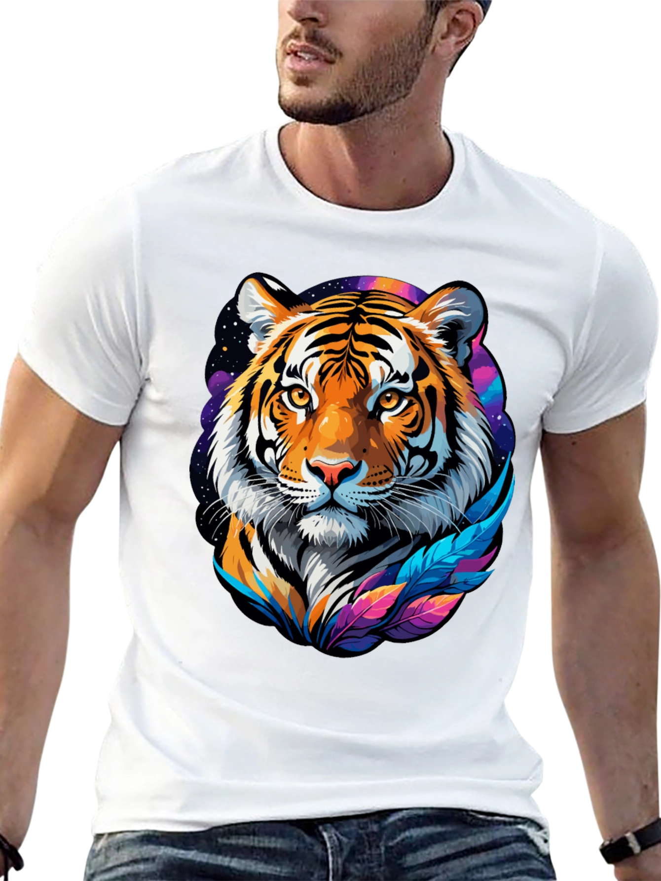Tiger Graphic Tee - Mens Black T-Shirt