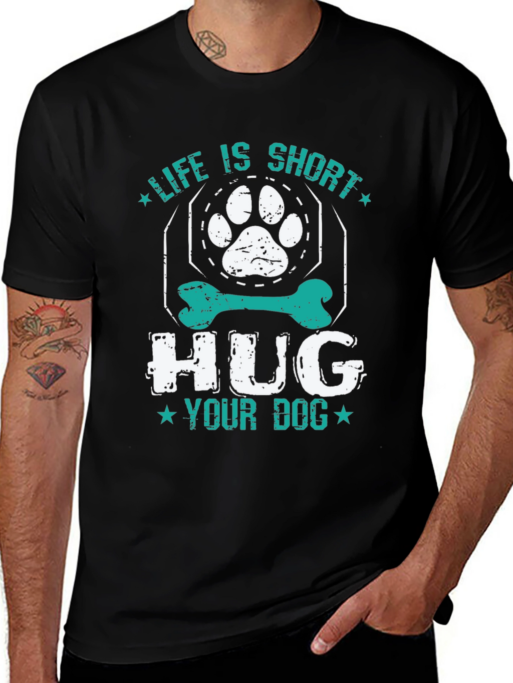 Life is Short Hug Your Dog T-Shirt