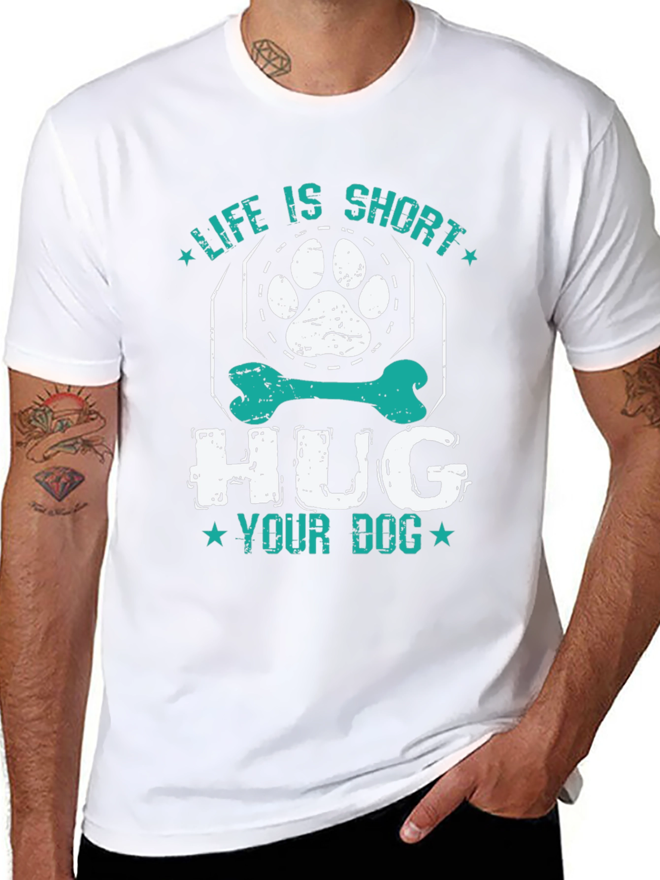 Life is Short Hug Your Dog T-Shirt