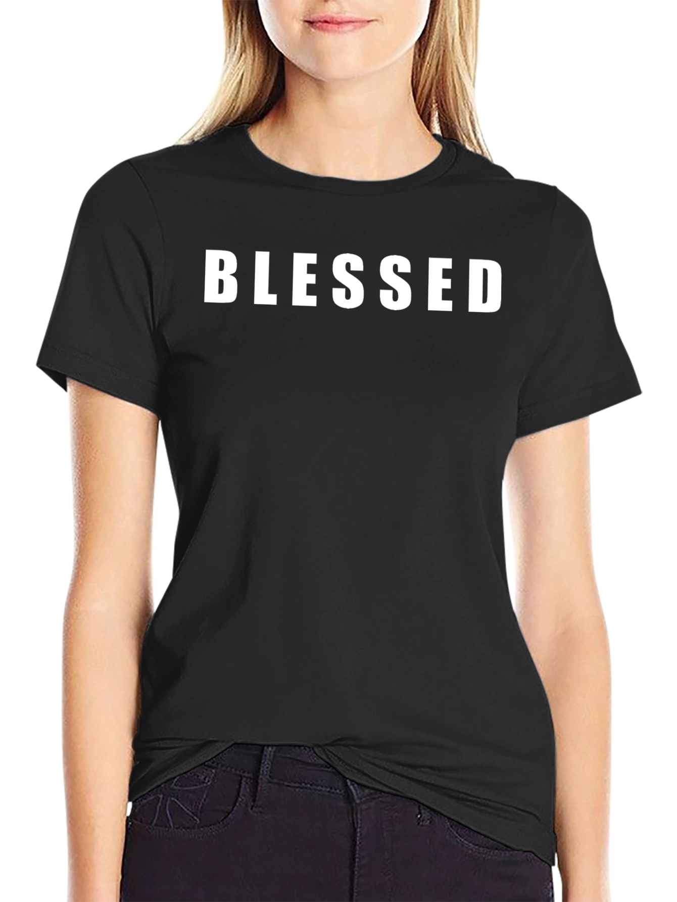 Blessed Black Graphic Tee - Religious T-Shirt