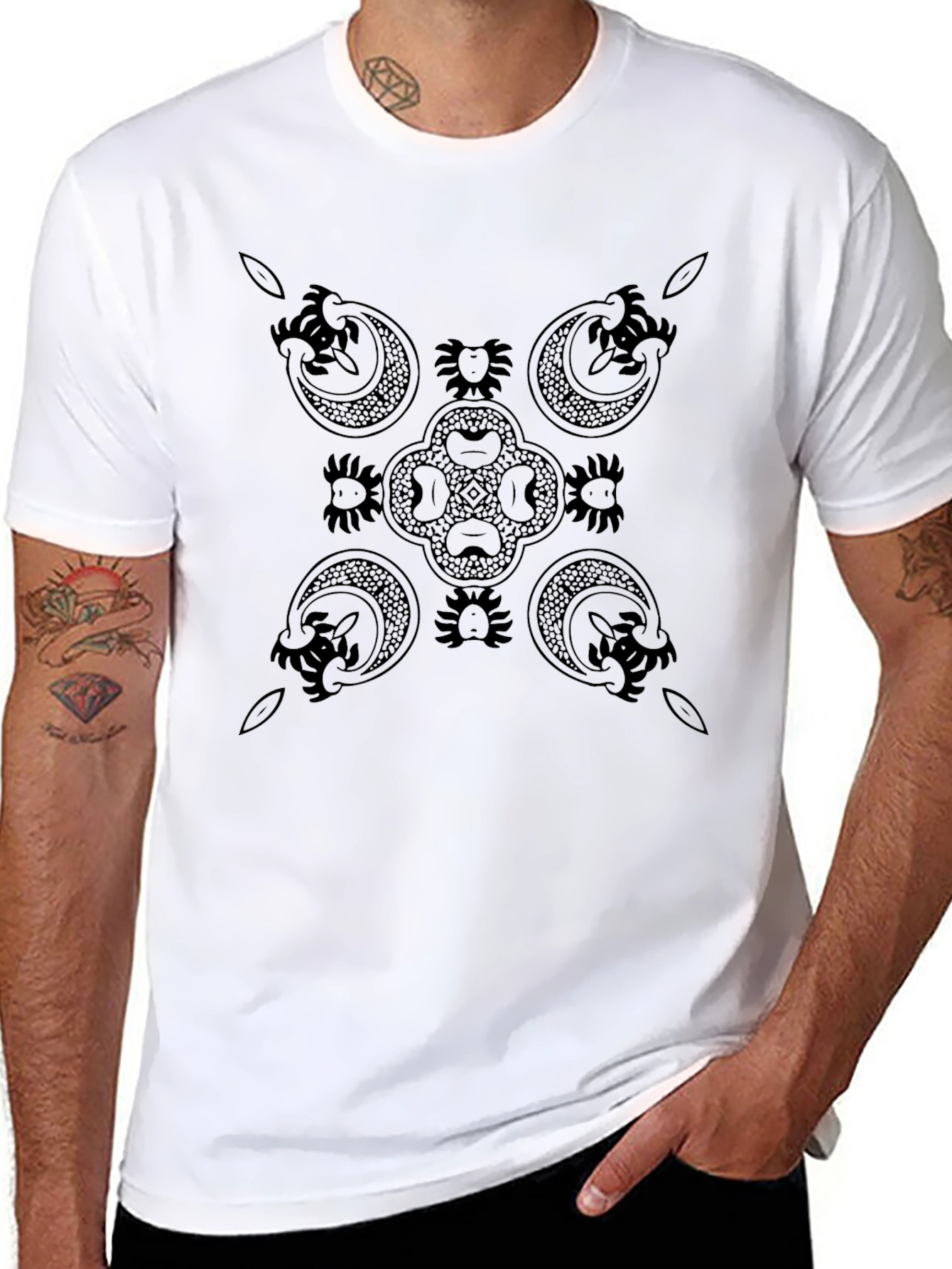 Mens Black Celtic Knot Graphic T-Shirt
