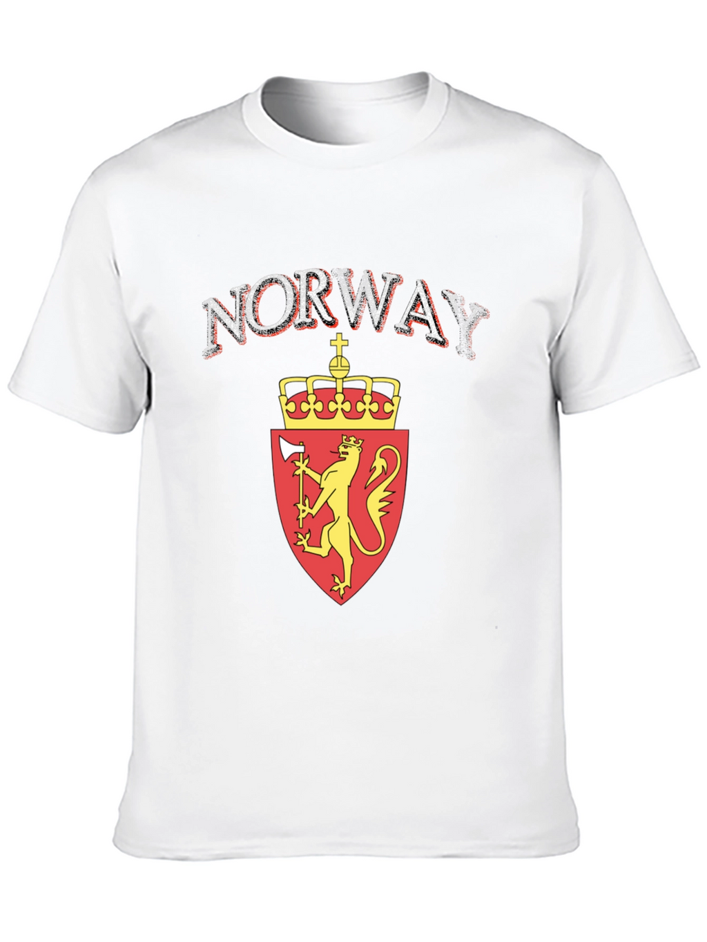 Norway Flag Lion T-Shirt - Black Graphic Tee