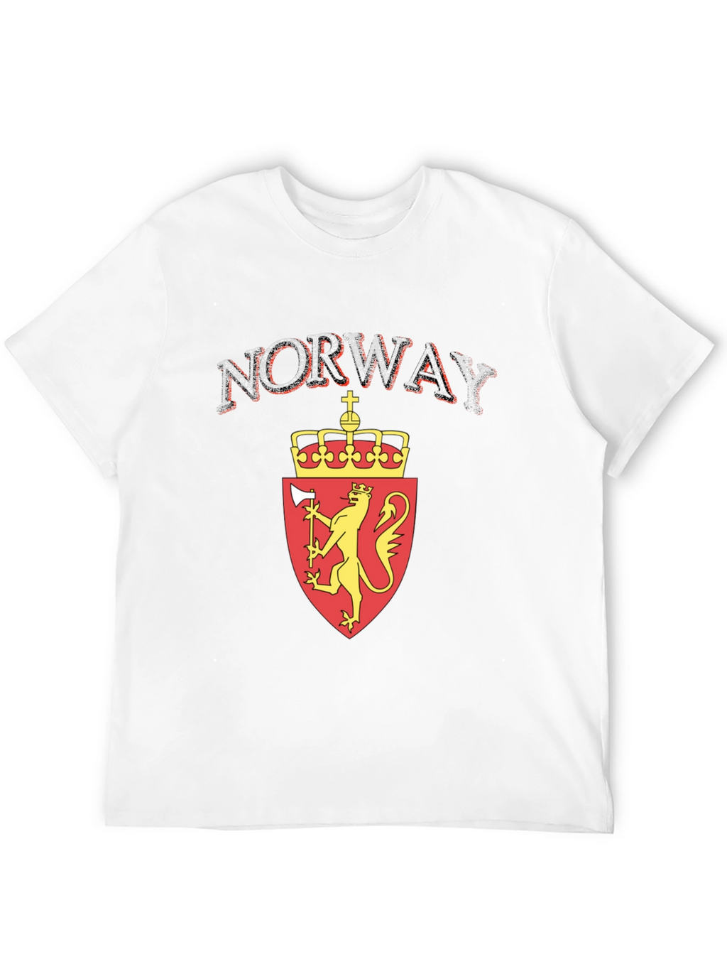 Norway Flag Lion T-Shirt - Black Graphic Tee