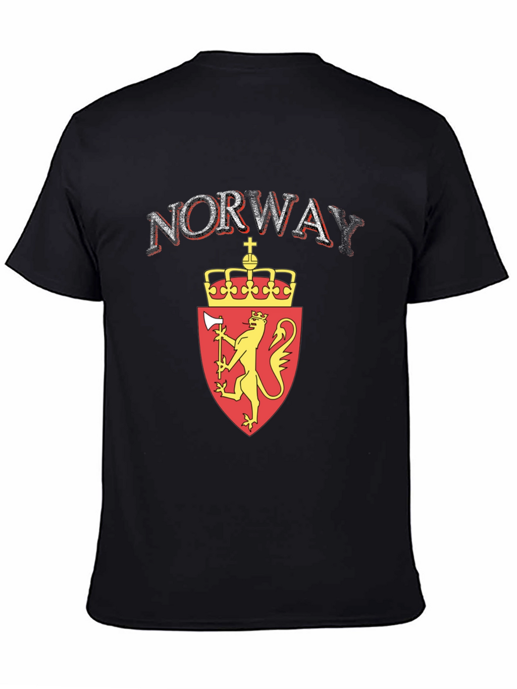 Norway Flag Lion T-Shirt - Black Graphic Tee