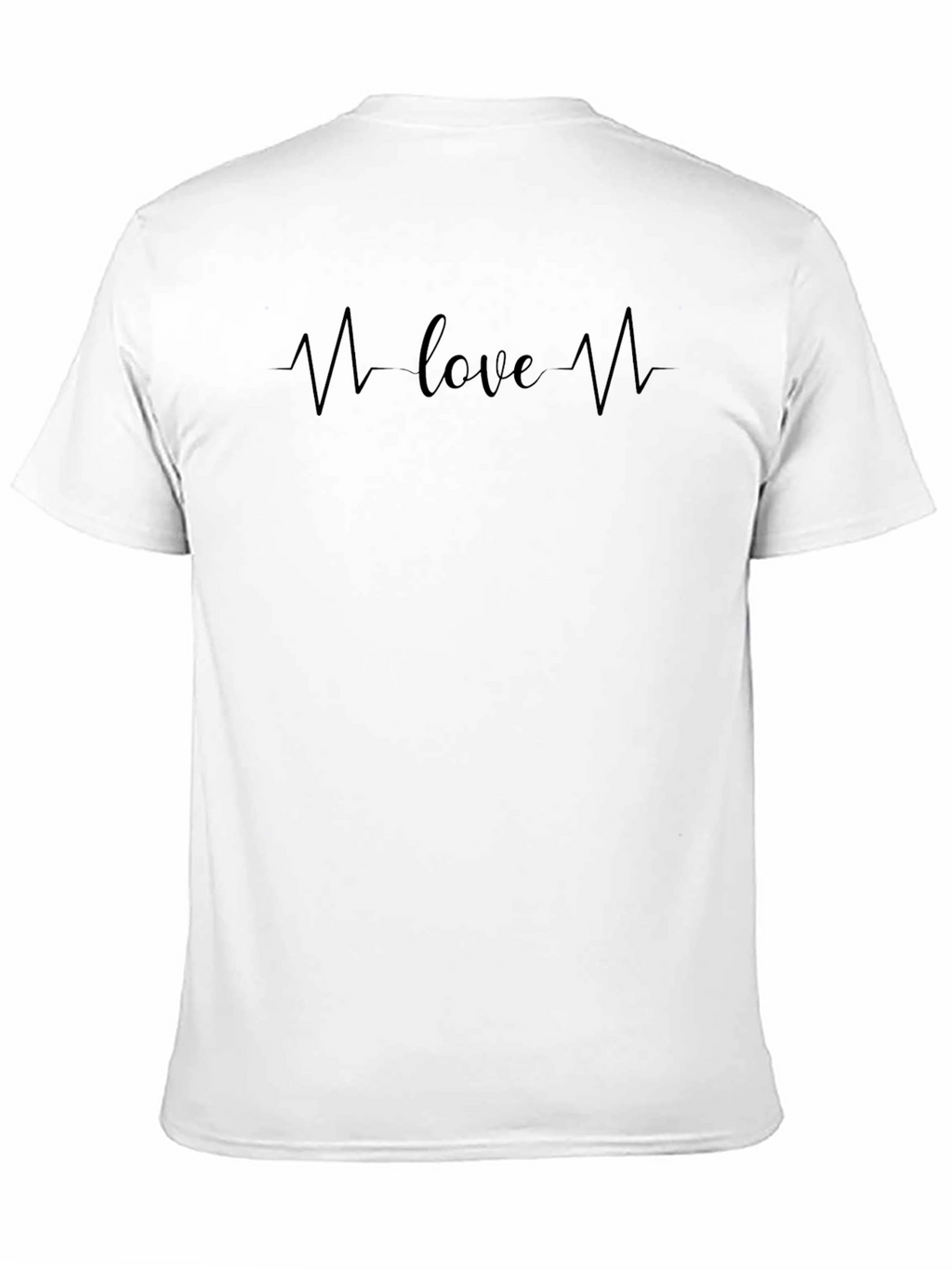Love Heartbeat Graphic Tee - Black Casual T-Shirt