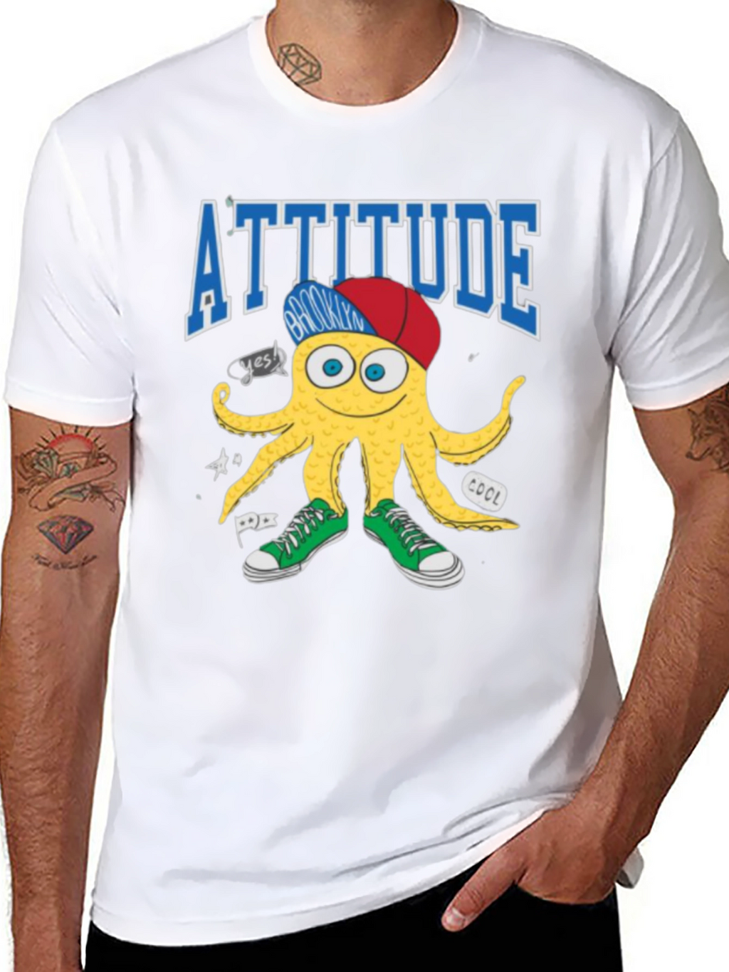 Attitude Brooklyn Octopus Graphic Tee