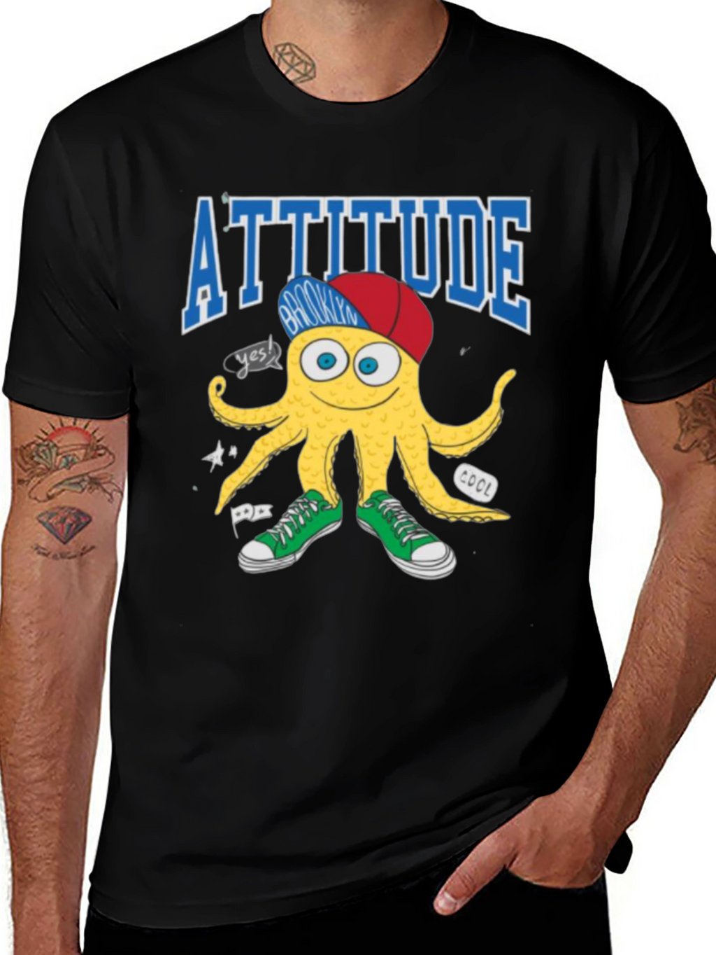 Attitude Brooklyn Octopus Graphic Tee