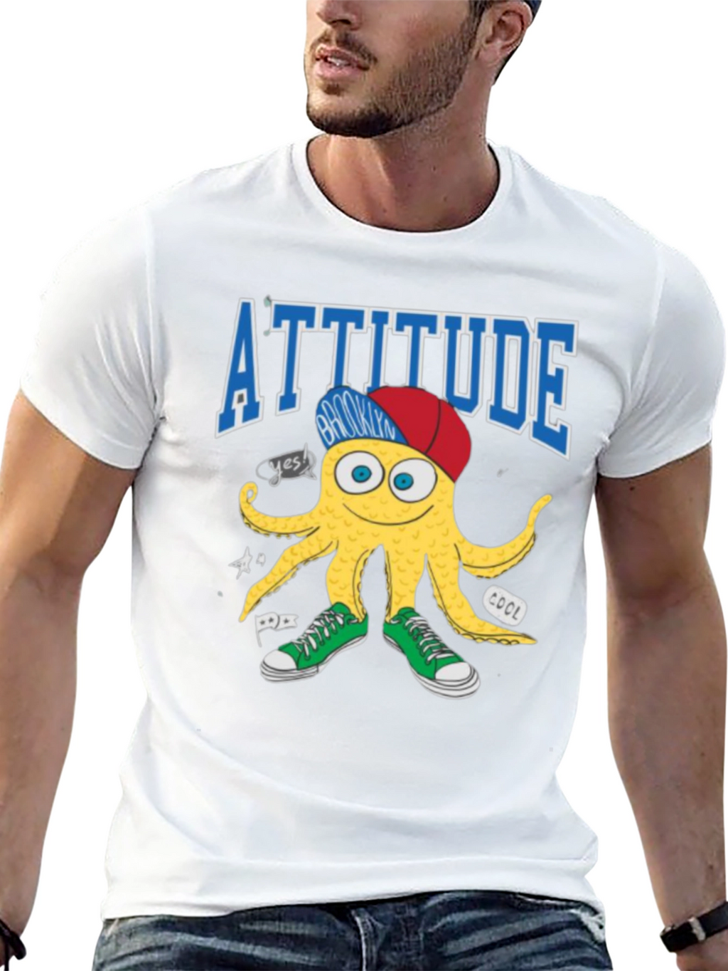 Attitude Brooklyn Octopus Graphic Tee