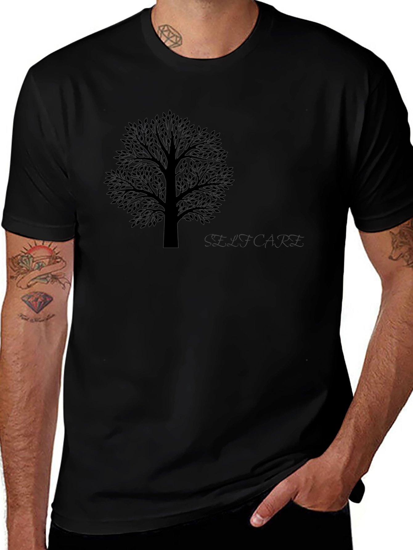 Black Tree Graphic Tee - Soft & Stylish