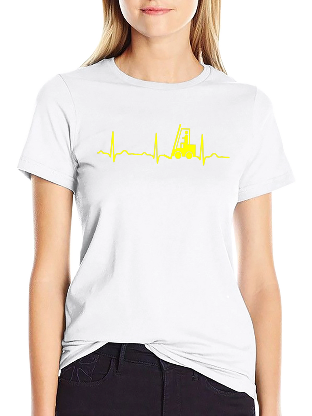 Forklift Heartbeat T-Shirt - Operator Love