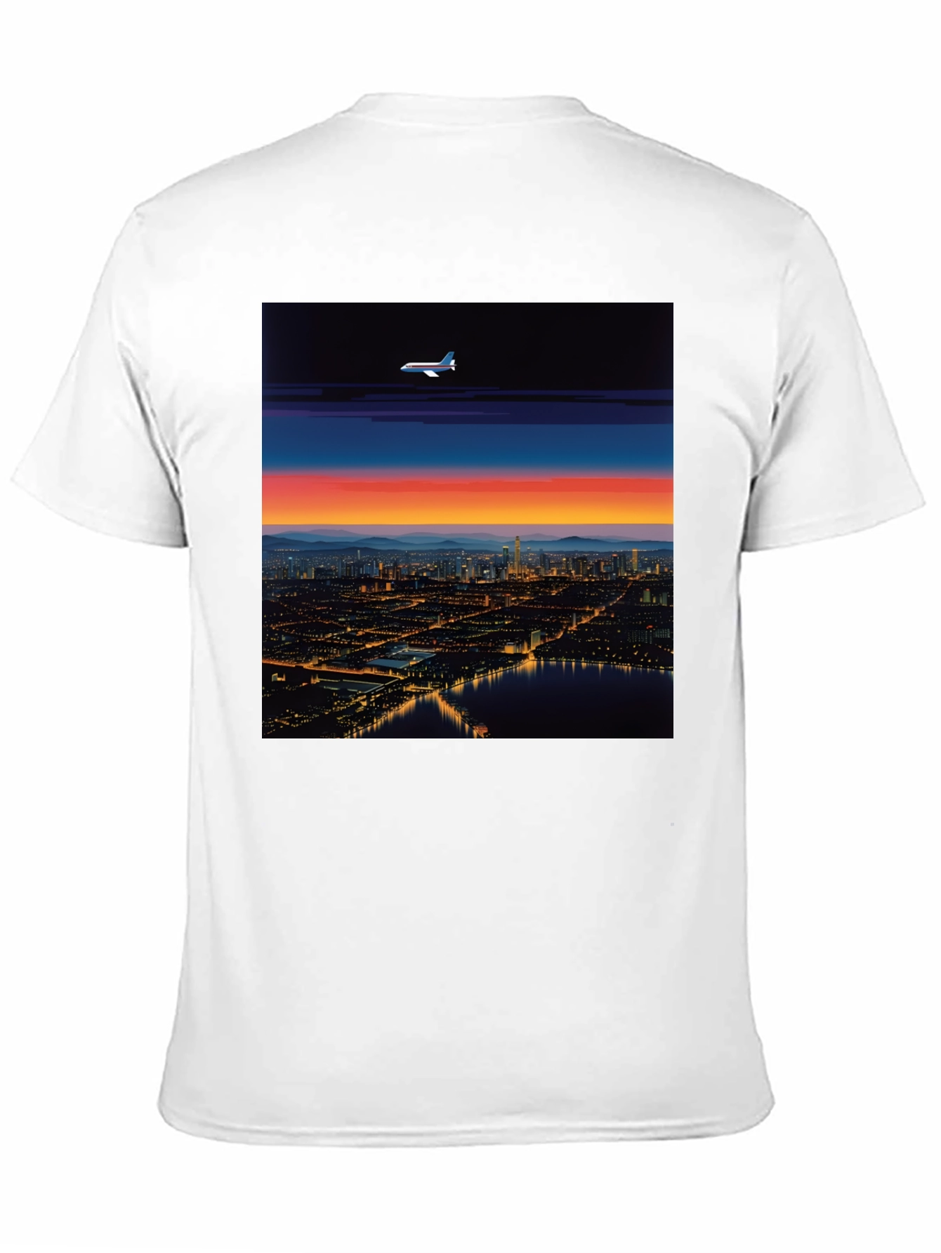 Sunset City Airplane T-Shirt