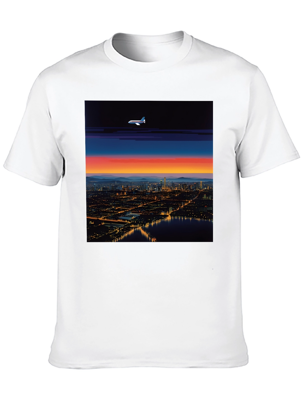 Sunset City Airplane T-Shirt