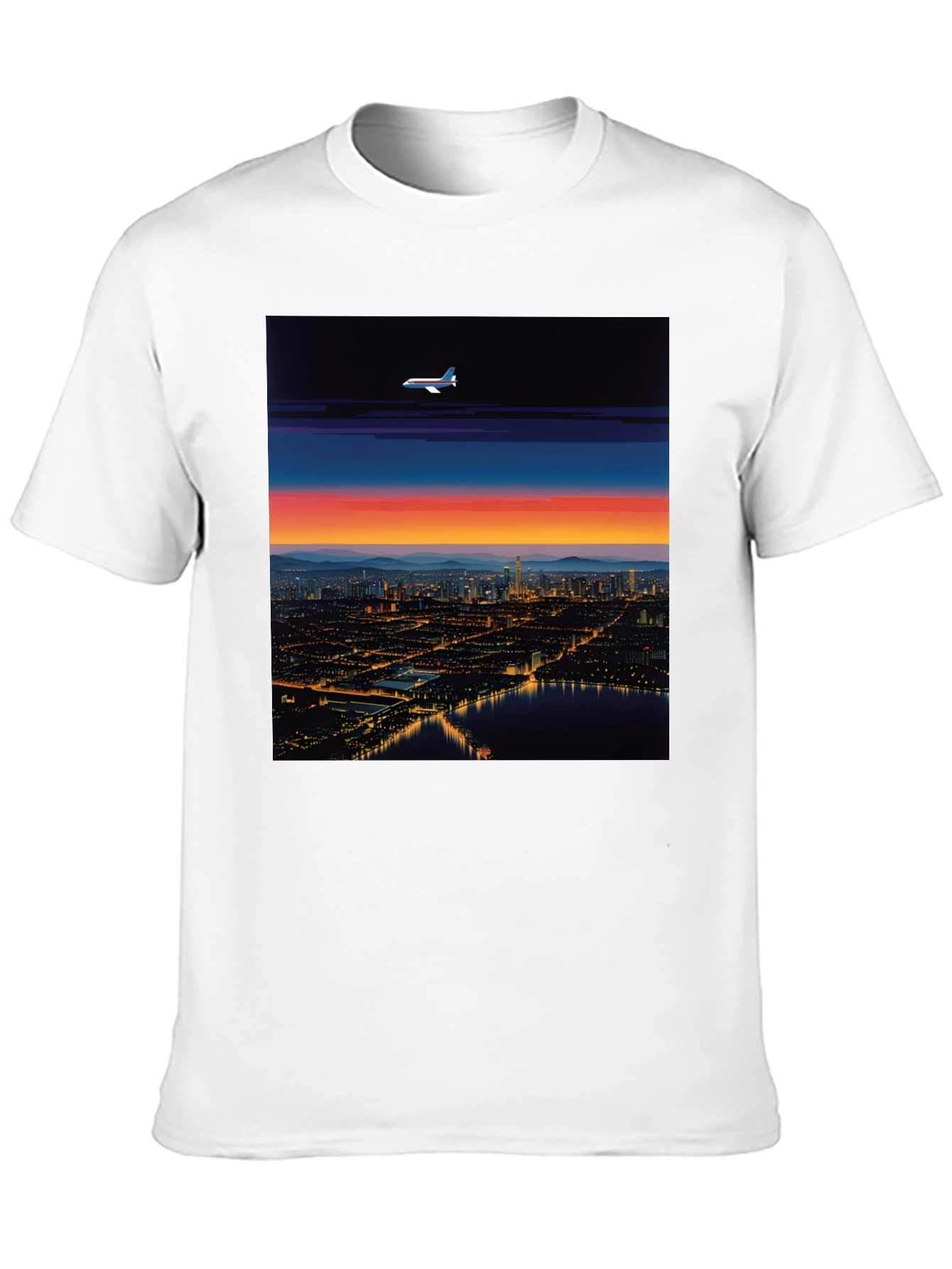 Sunset City Airplane T-Shirt