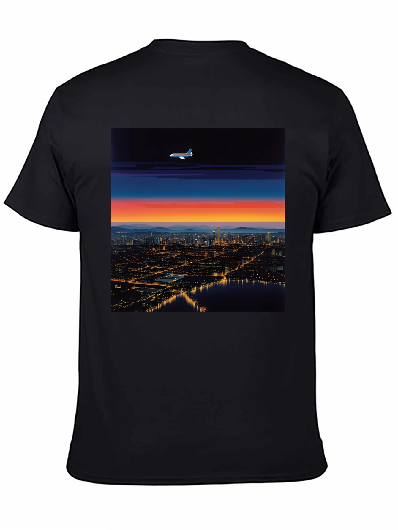 Sunset City Airplane T-Shirt
