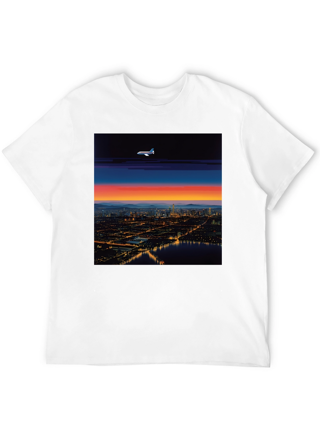 Sunset City Airplane T-Shirt