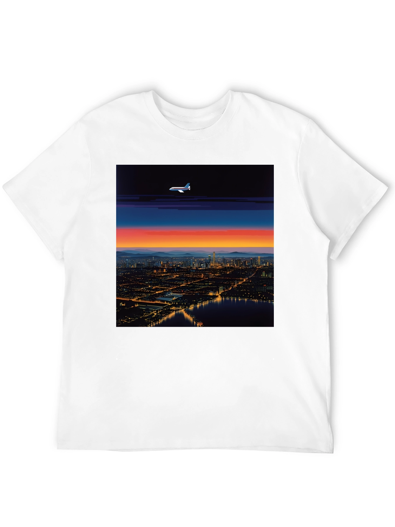 Sunset City Airplane T-Shirt