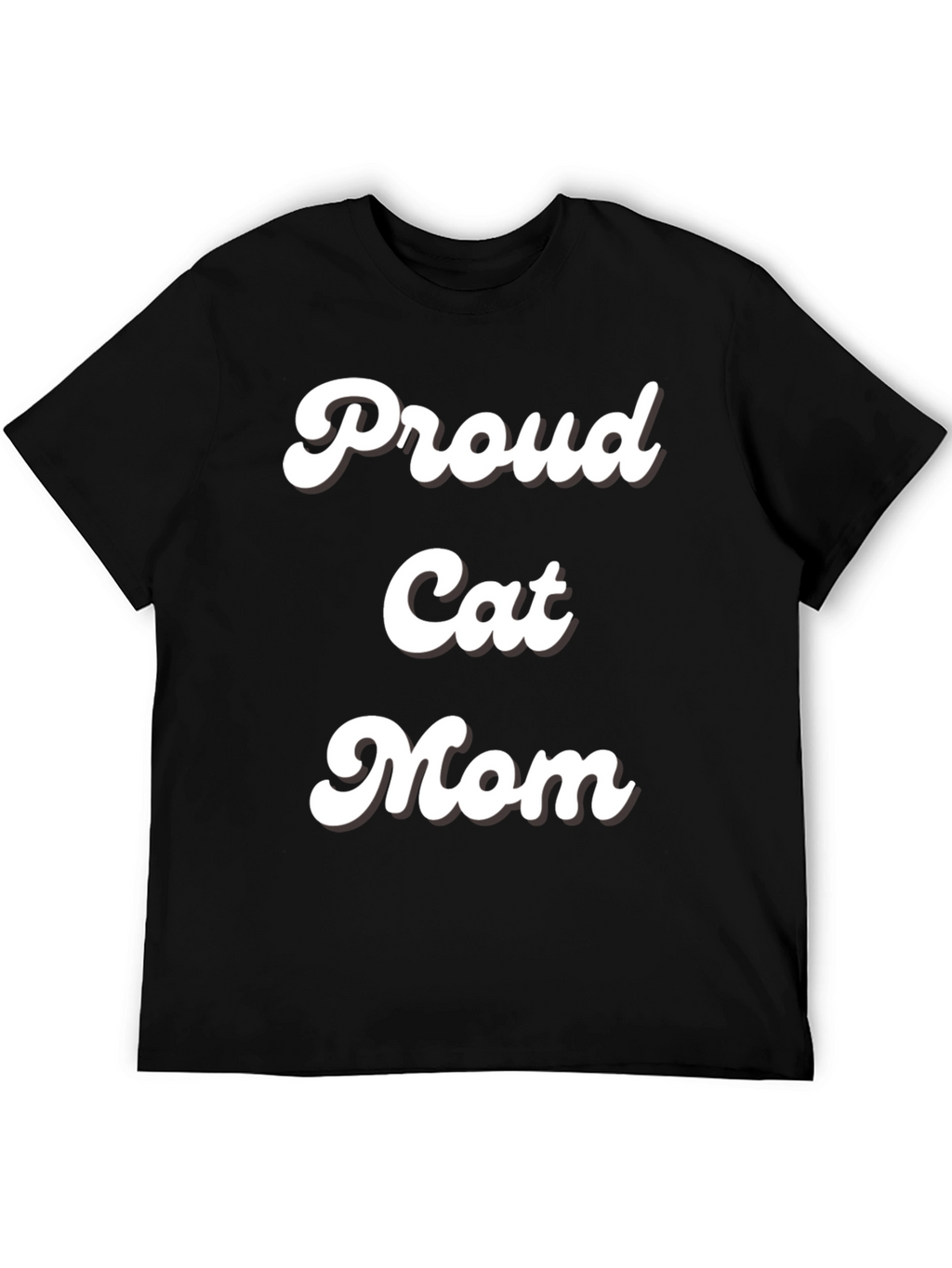 Proud Cat Mom T-Shirt - Black Casual