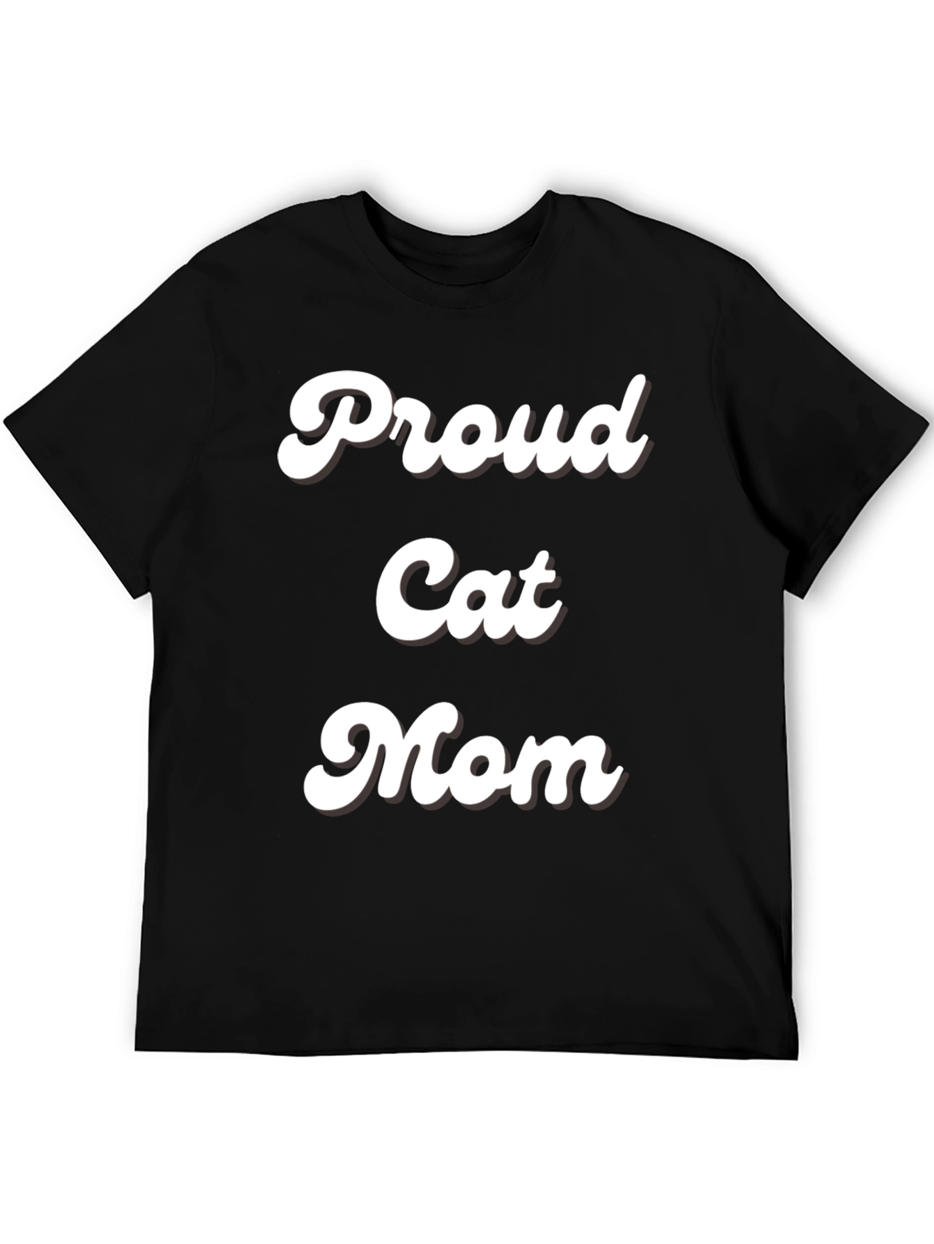 Proud Cat Mom T-Shirt - Black Casual