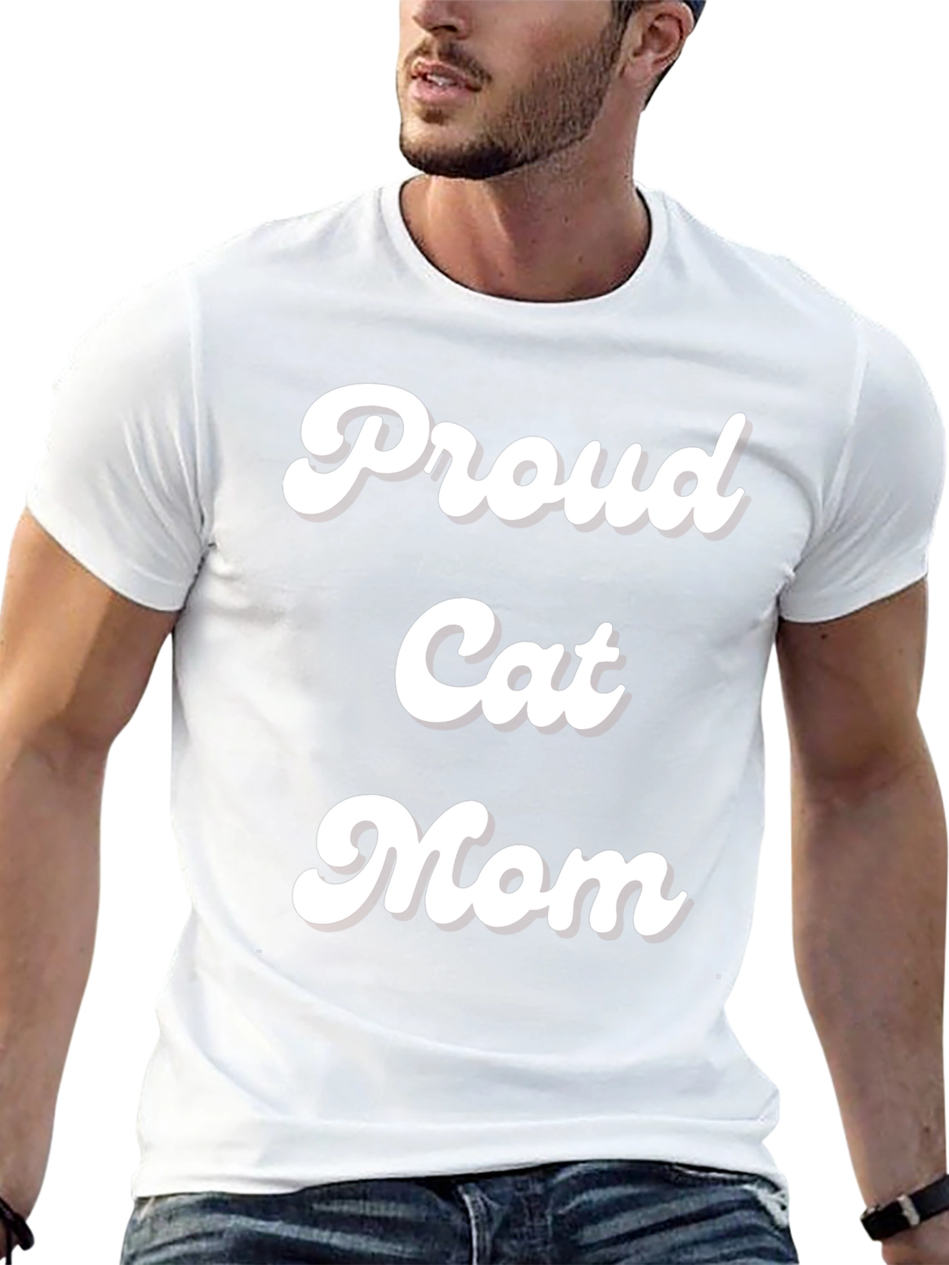 Proud Cat Mom T-Shirt - Black Casual