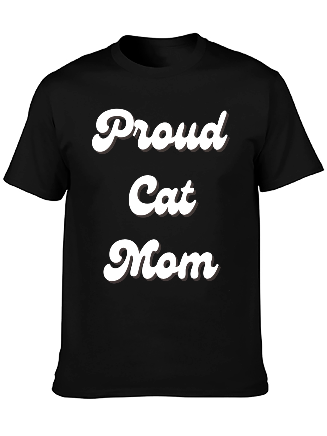 Proud Cat Mom T-Shirt - Black Casual