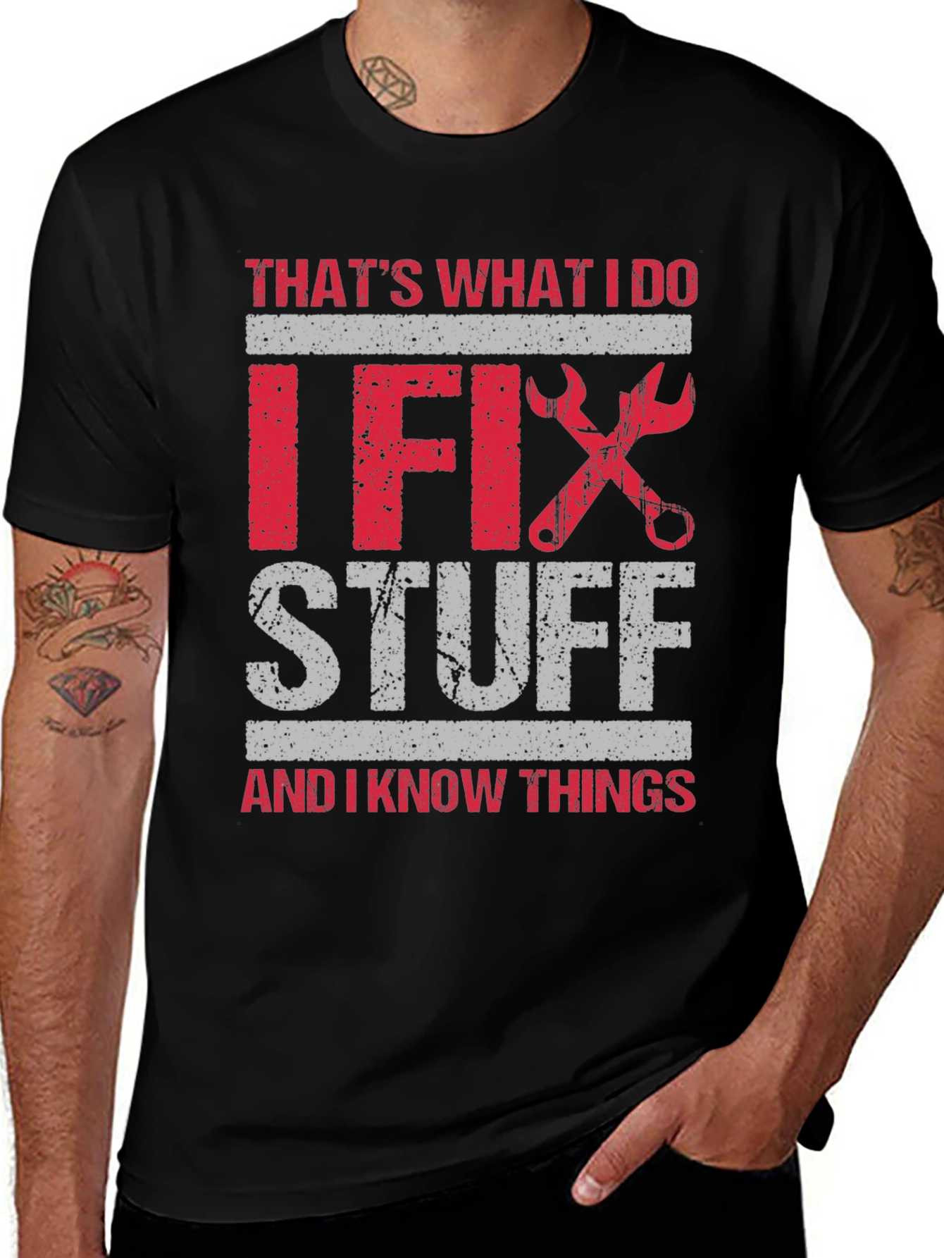 I Fix Stuff T-Shirt: Humorous Gift for Handyman