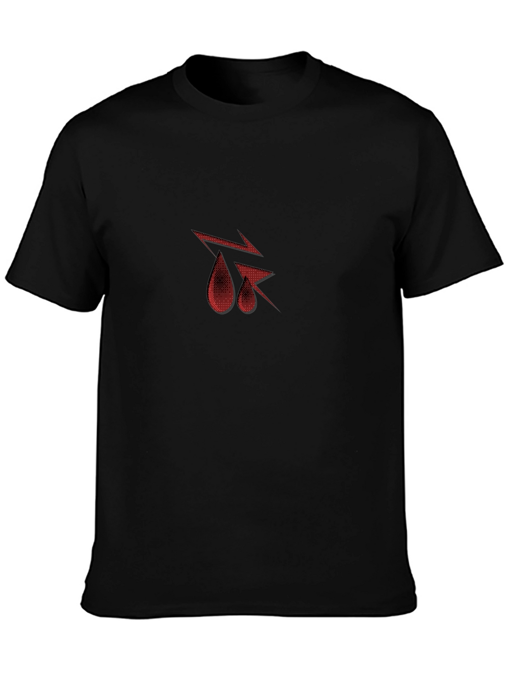 Graphic Print Black Tee - Drip Arrow Design