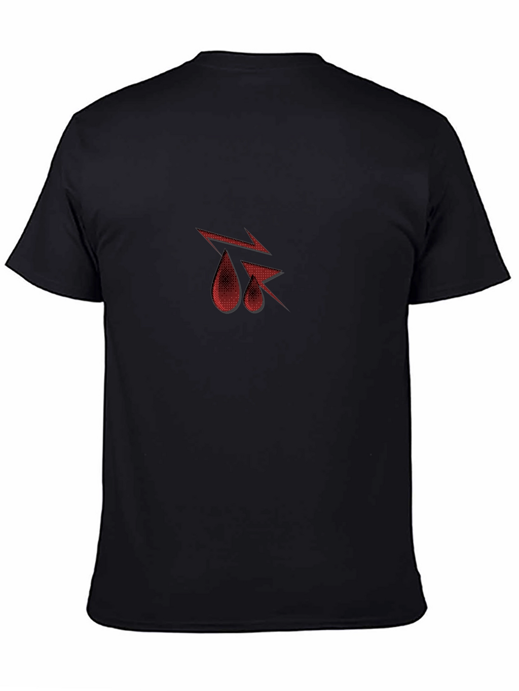 Graphic Print Black Tee - Drip Arrow Design