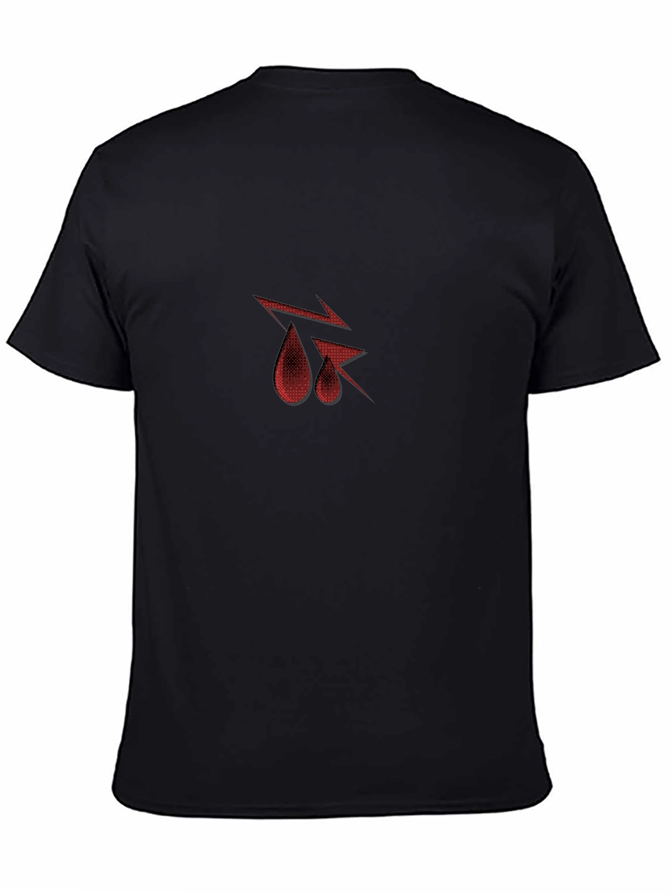 Graphic Print Black Tee - Drip Arrow Design