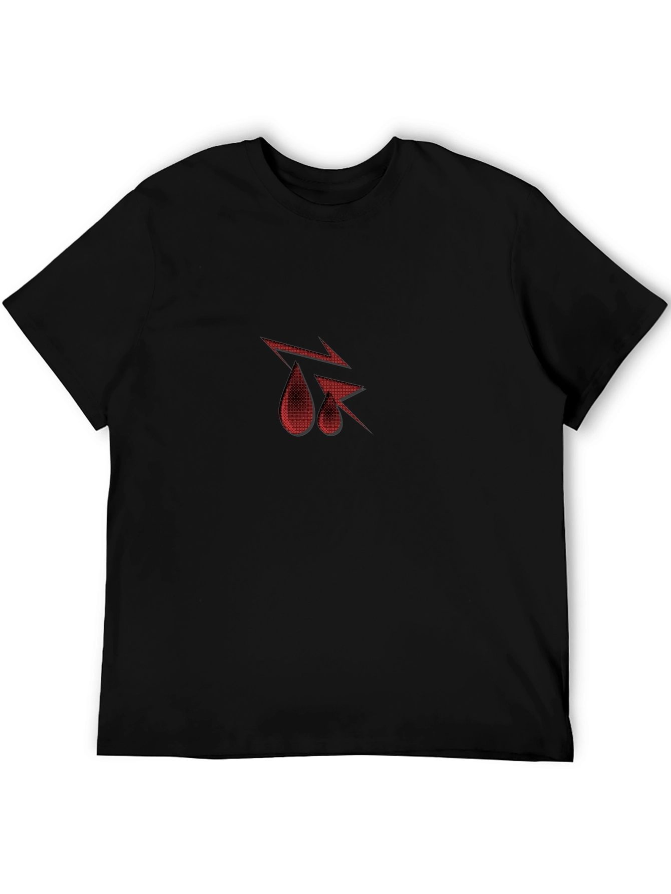 Graphic Print Black Tee - Drip Arrow Design