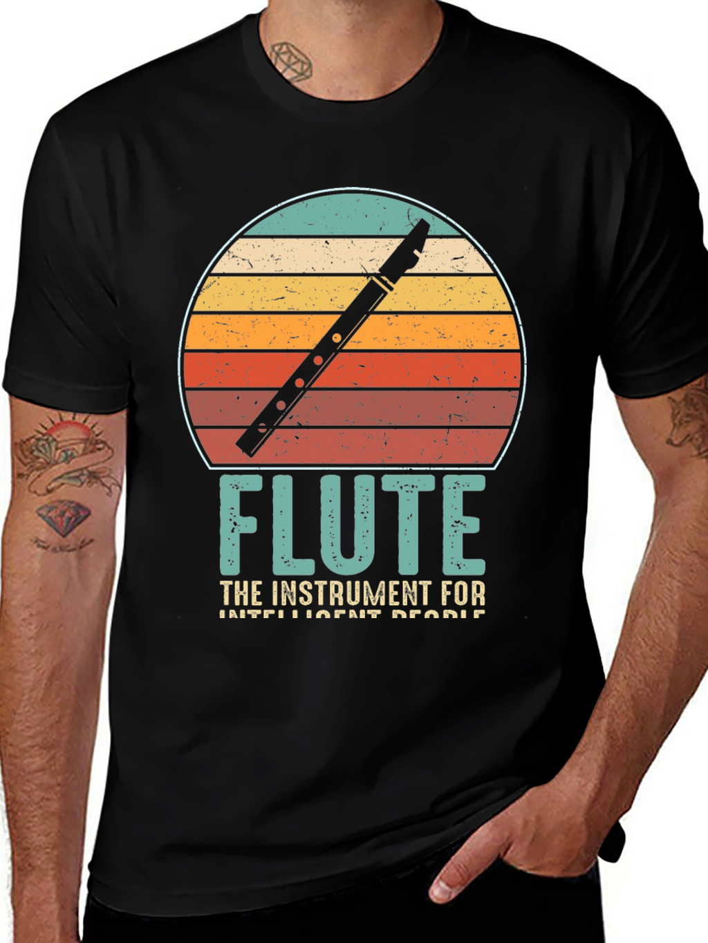 Retro Flute T-Shirt - Instrument for Intelligent People