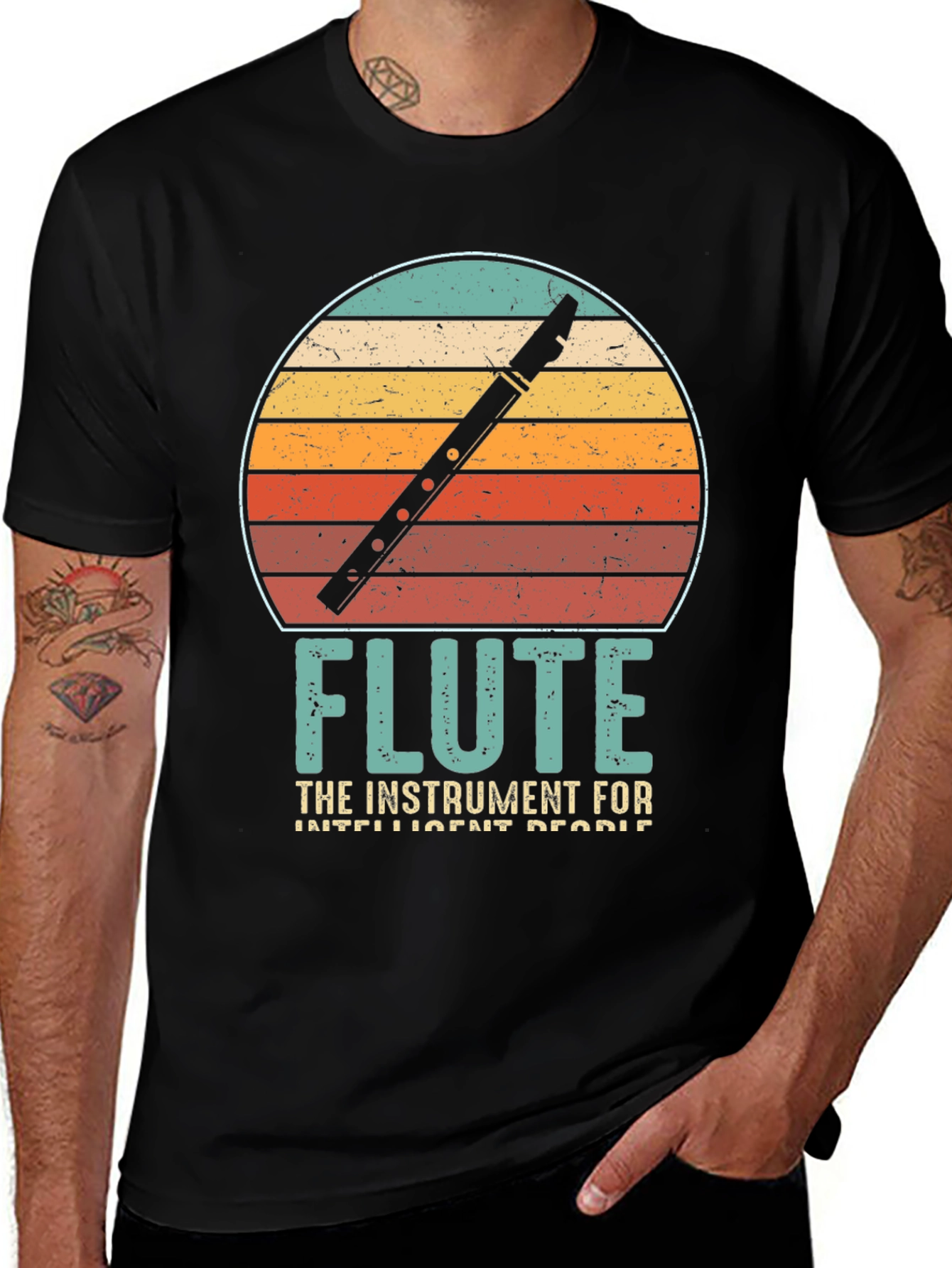 Retro Flute T-Shirt - Instrument for Intelligent People