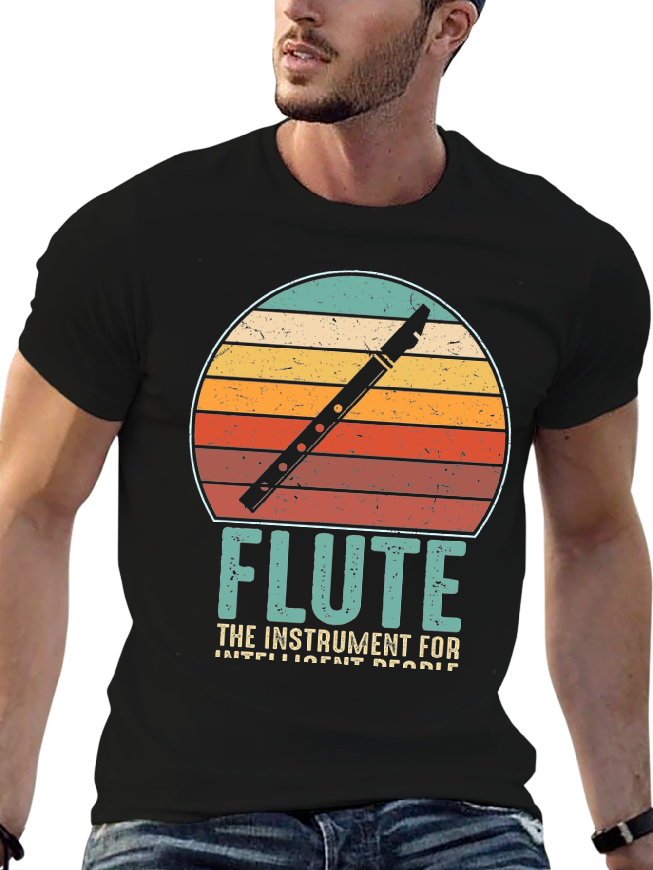 Retro Flute T-Shirt - Instrument for Intelligent People