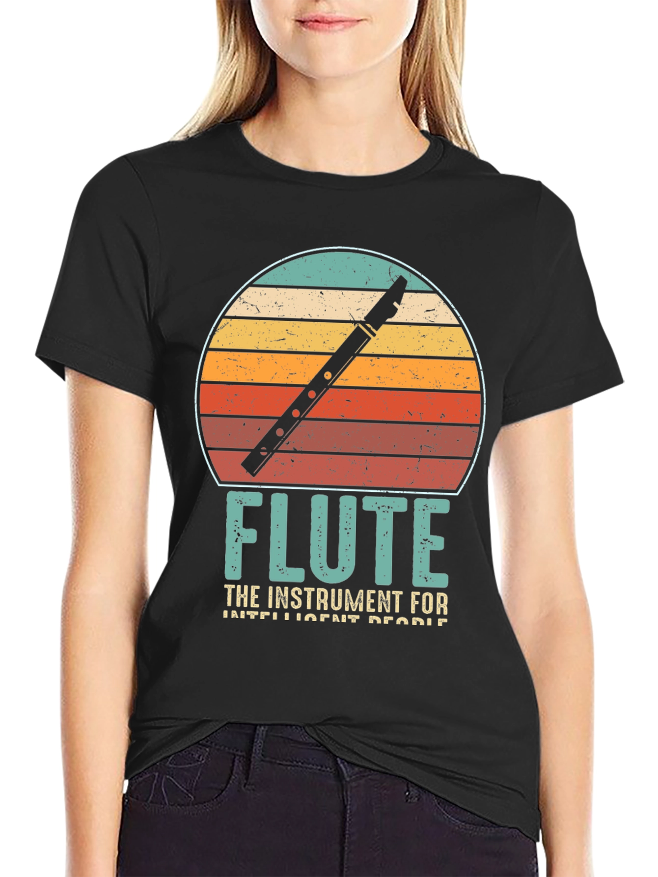 Retro Flute T-Shirt - Instrument for Intelligent People