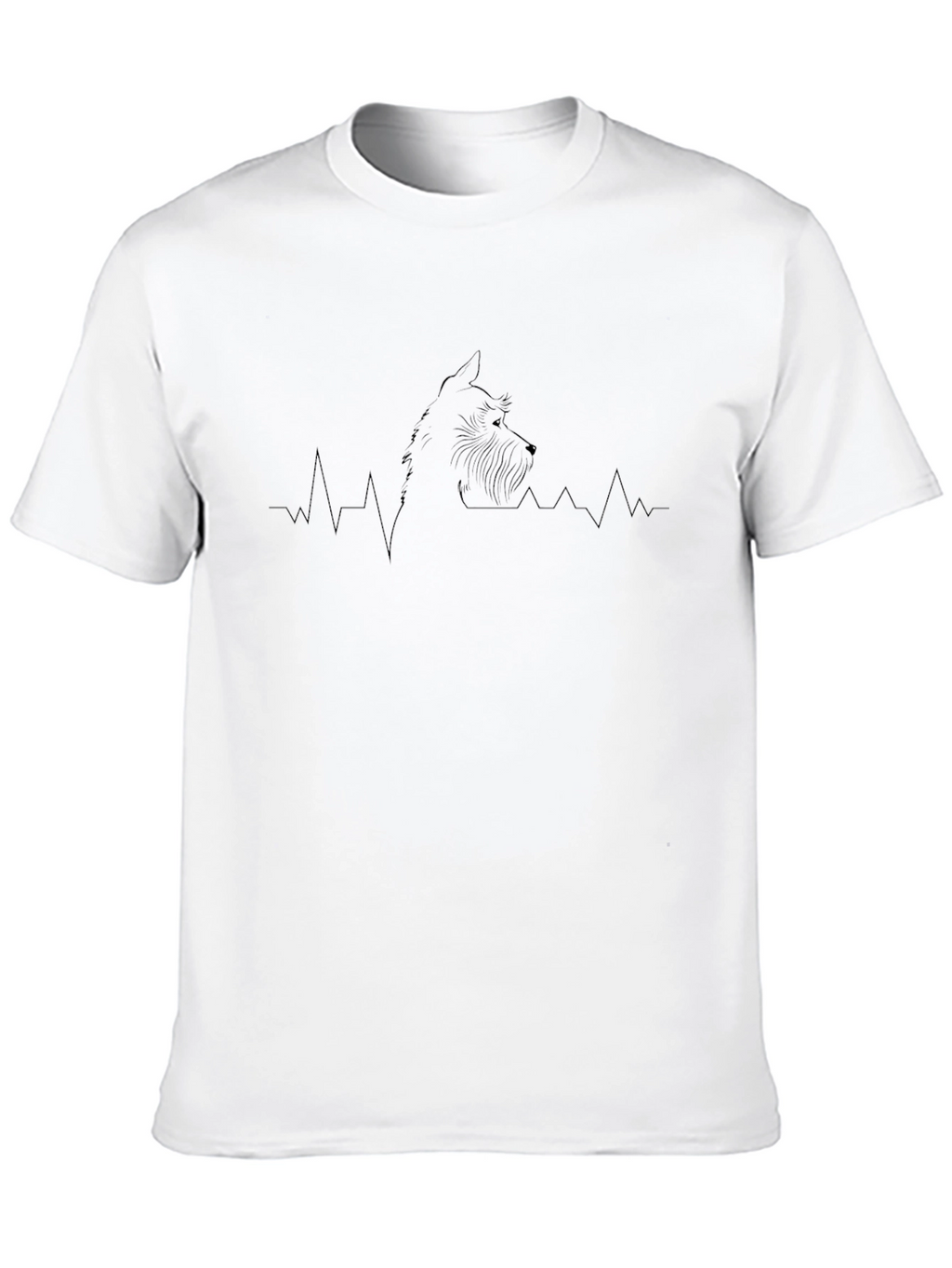 Black Dog Heartbeat T-Shirt - Stylish Pet Lover Tee